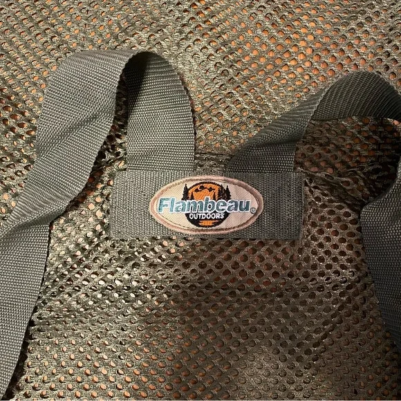 Flambeau Outdoors Mesh Decoy Bag Drab Green Straps Drawstring Duck Hunting NWOT - Picture 3 of 7